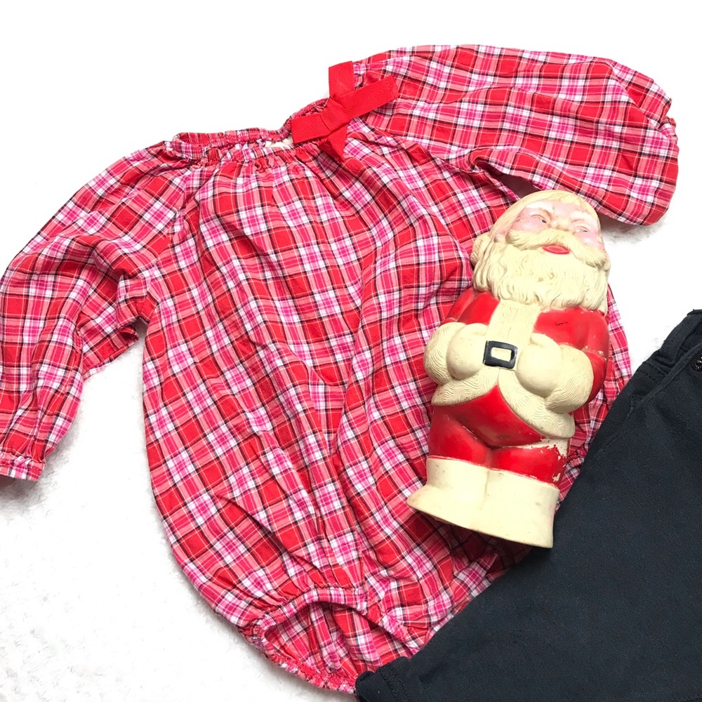COPY - Plaid Christmas Holiday one-piece bodysuit 9mo